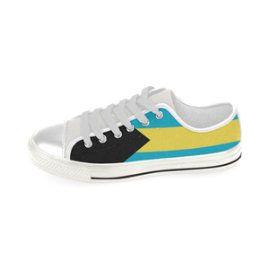 Bahamas Kid's Low Top Canvas Shoes (White Sole)