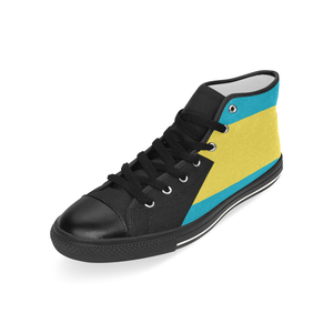 Bahamas Kid's High Top Canvas Shoes (Black Sole)