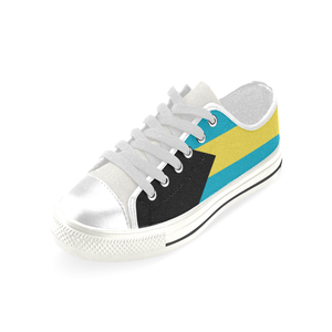 Bahamas Kid's Low Top Canvas Shoes (White Sole)