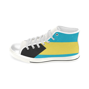 Bahamas Kid's High Top Canvas Shoes (White Sole)