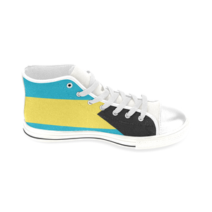 Bahamas Kid's High Top Canvas Shoes (White Sole)