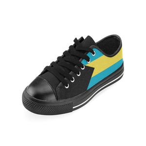 Bahamas Men's Low Top Canvas Shoes (Black Sole)